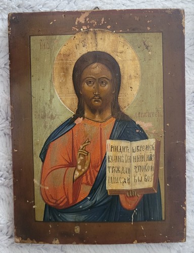 Antike russische ikone jesus - antike,