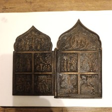 Alte große Ikone Bronze