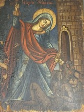 Antike Griechische Ikone Hl