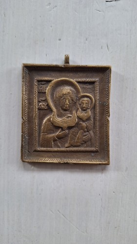 Russische ikone bronze madonna - ikone,