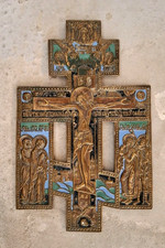 Russische Ikone / Hauskreuz