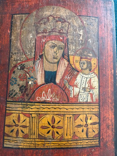 Antike ikone muttergottes - antike,
