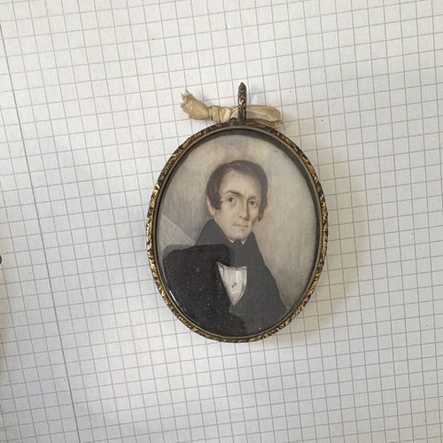 Antike porträt miniatur als - antike,