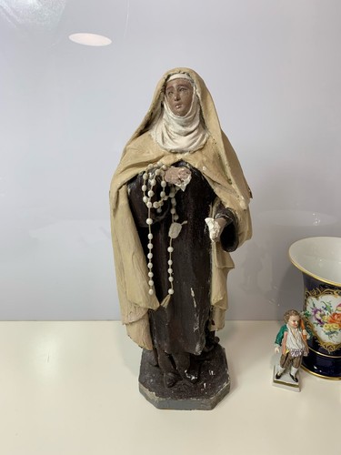 Antik figur aus pappmaché - figur,
