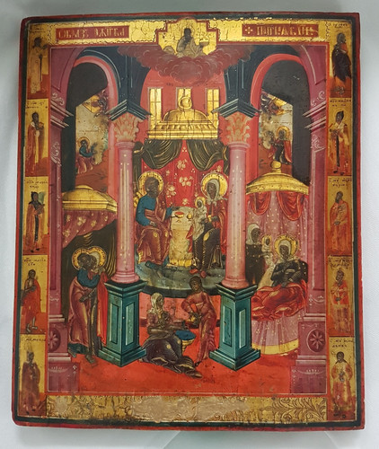 Antike russische ikone geburt - russische,