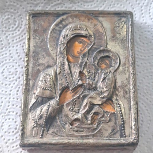 Antike russische ikone silber - ikone,
